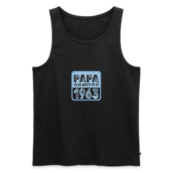 Jahr 1963 - Männer Premium Bio Tank Top - Schwarz - Vorne - Michal (187cm)