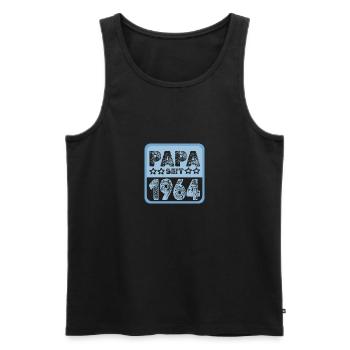 seit 1964 - Männer Premium Bio Tank Top - Schwarz - Vorne - AI Model Male 178 light (178cm)