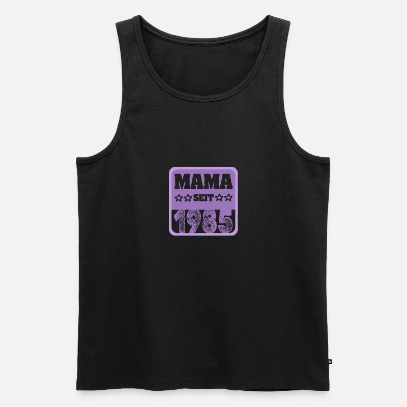 1985 - Männer Premium Bio Tank Top - Schwarz