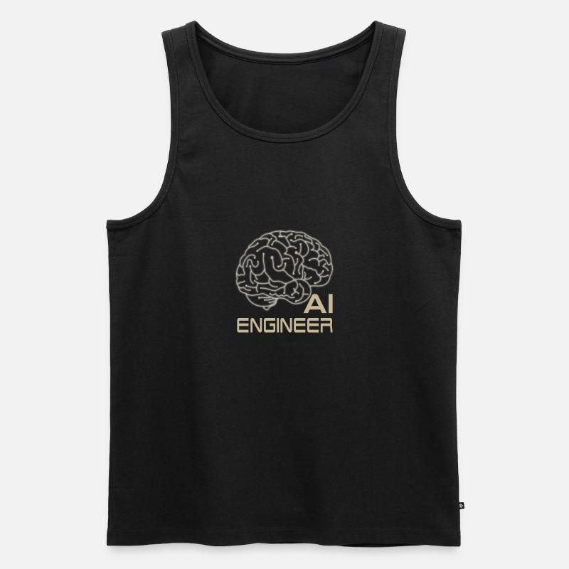 AI ENGINEER - Männer Premium Bio Tank Top - Schwarz