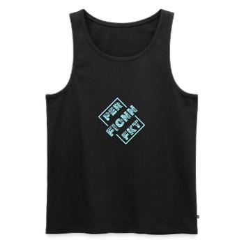 Perfekt Einzigartig Fionn - Männer Premium Bio Tank Top - Schwarz - Vorne - Michal (187cm)