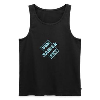 Einzigartig Janick - Männer Premium Bio Tank Top - Schwarz - Vorne - Michal (187cm)