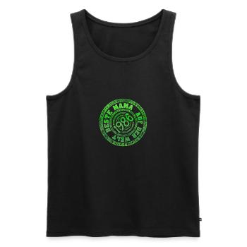 mutti 1986 - Männer Premium Bio Tank Top - Schwarz - Vorne - Michal (187cm)