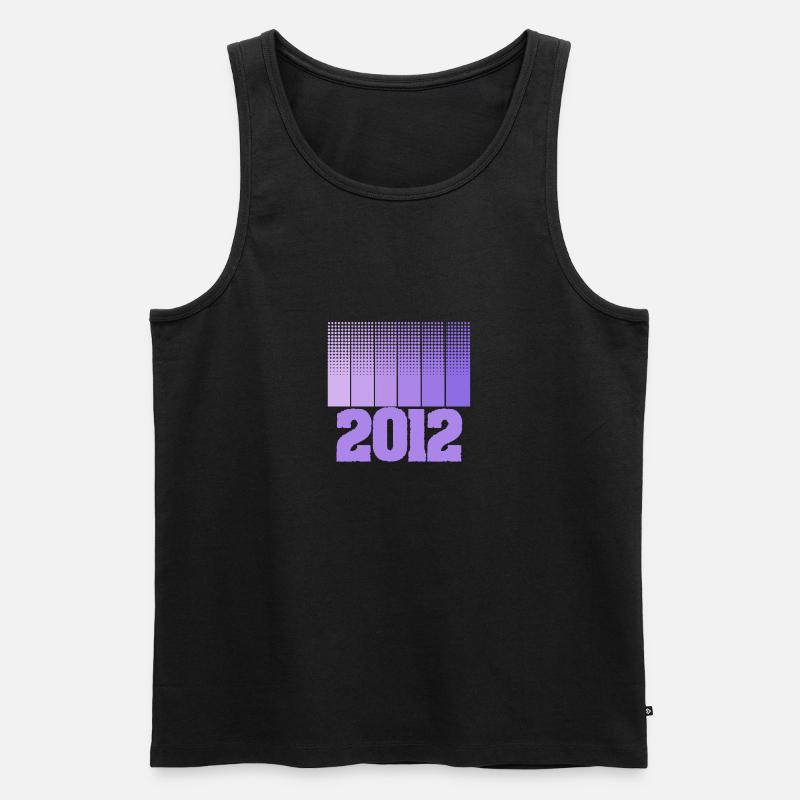 Jahr 2012 - Männer Premium Bio Tank Top - Schwarz