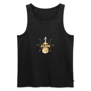 Violine Geige Violinist Albin - Männer Premium Bio Tank Top - Schwarz - Vorne - AI Model Male 178 light (178cm)