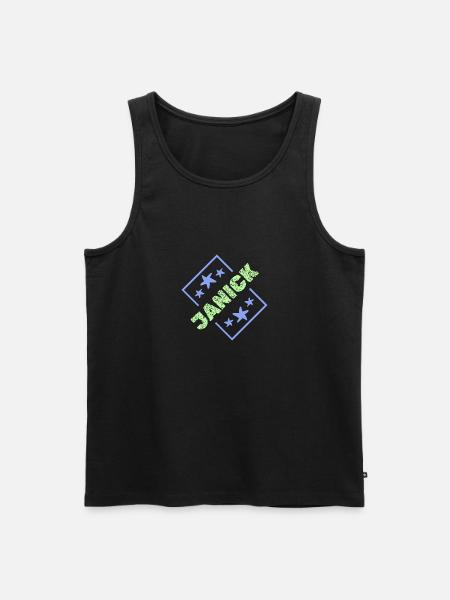First name Janick - Men's Premium Organic Tank Top - black