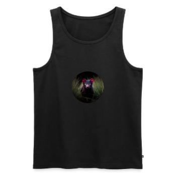 Lurking Tasmanian Devil - Men's Premium Organic Tank Top - black - Front - AI Model Male 178 light (178cm)
