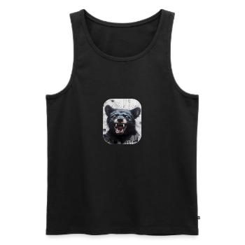 Laughing Tasmanian Devil - Men's Premium Organic Tank Top - black - Front - AI Model Male 178 light (178cm)