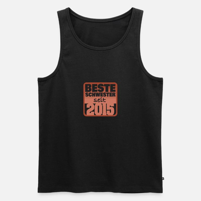 Schwester 2015 - Männer Premium Bio Tank Top - Schwarz