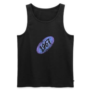 recruit 1967 - Men's Premium Organic Tank Top - black - Front - Michal (187cm)