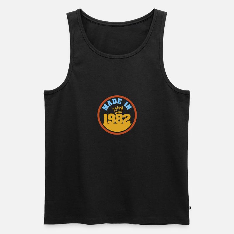 MadeIn 1982 - Männer Premium Bio Tank Top - Schwarz