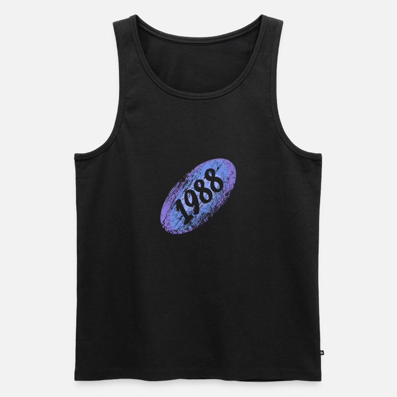 Witzig 1988 - Männer Premium Bio Tank Top - Schwarz