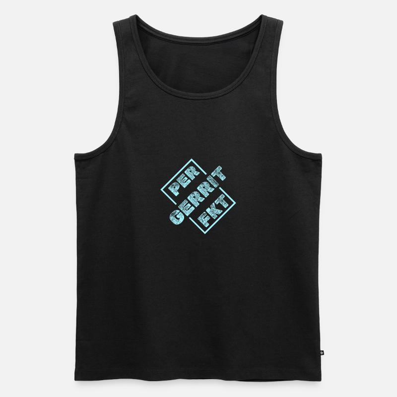 Perfekt Gerrit - Männer Premium Bio Tank Top - Schwarz
