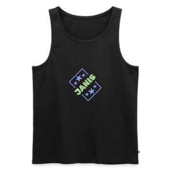 Geschenk für Janis - Männer Premium Bio Tank Top - Schwarz - Vorne - AI Model Male 178 light (178cm)