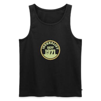Jahr 1971 - Männer Premium Bio Tank Top - Schwarz - Vorne - Michal (187cm)