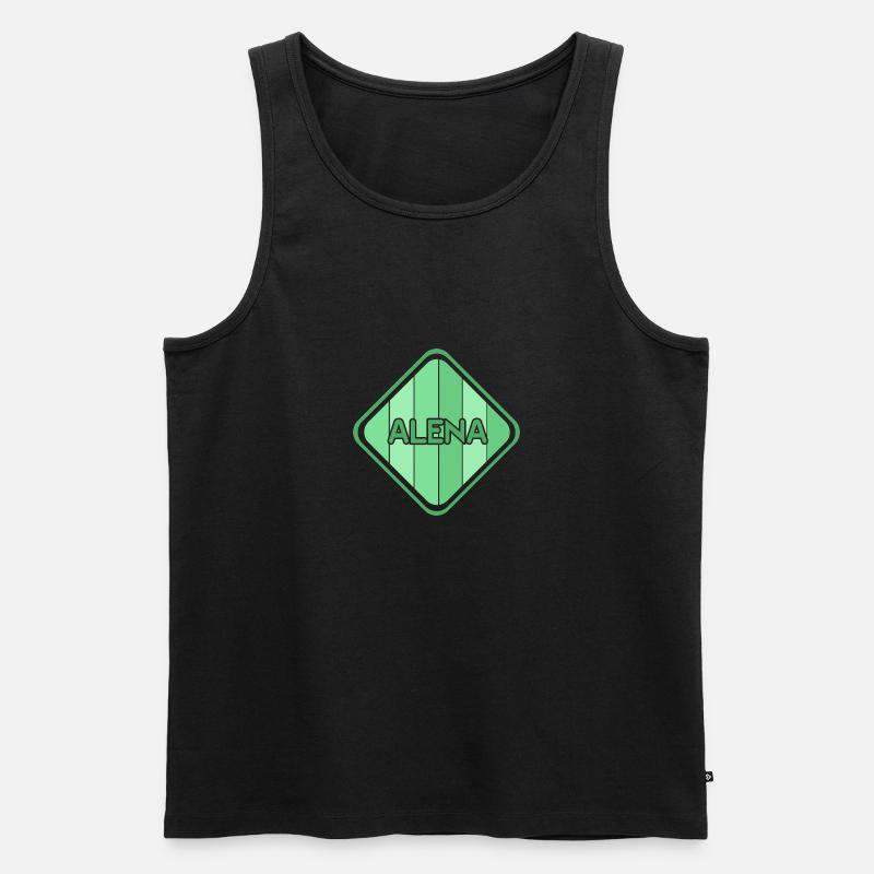 Geschenkidee Alena - Männer Premium Bio Tank Top - Schwarz