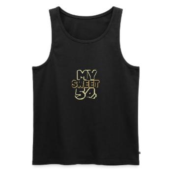 Birthday 54 - Men's Premium Organic Tank Top - black - Front - AI Model Male 178 light (178cm)