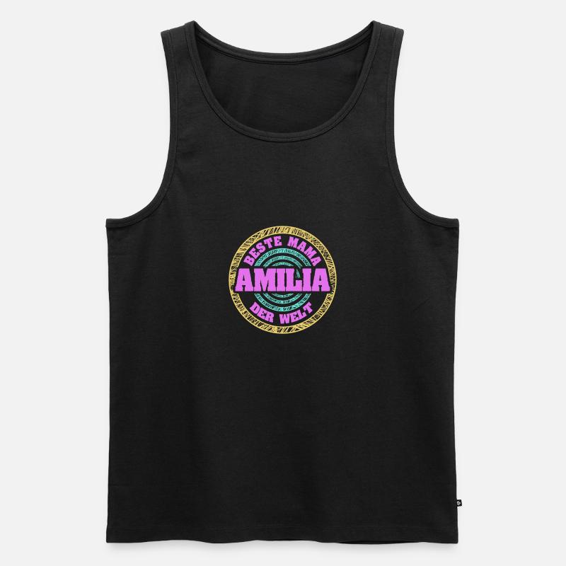 Mutter Amilia - Männer Premium Bio Tank Top - Schwarz