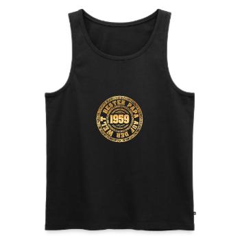1959 - Männer Premium Bio Tank Top - Schwarz - Vorne - Michal (187cm)