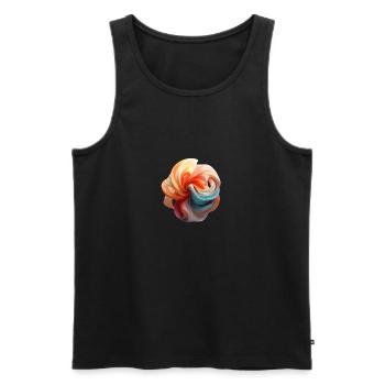 Minimalistic Abstract Art Design - Männer Premium Bio Tank Top - Schwarz - Vorne - Michal (187cm)
