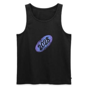 Rekrut 2028 - Männer Premium Bio Tank Top - Schwarz - Vorne - Michal (187cm)