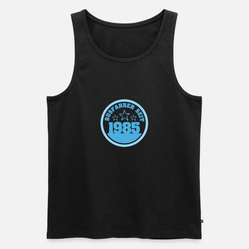 1985 - Männer Premium Bio Tank Top - Schwarz