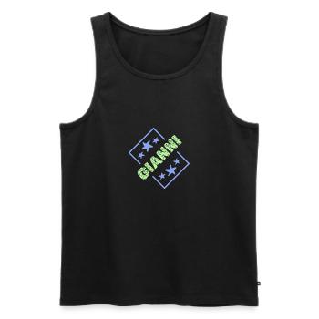 Boy's name Gianni - Men's Premium Organic Tank Top - black - Front - AI Model Male 178 light (178cm)