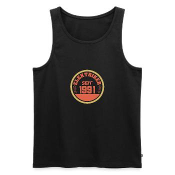 Elektriker 1991 - Männer Premium Bio Tank Top - Schwarz - Vorne - Michal (187cm)