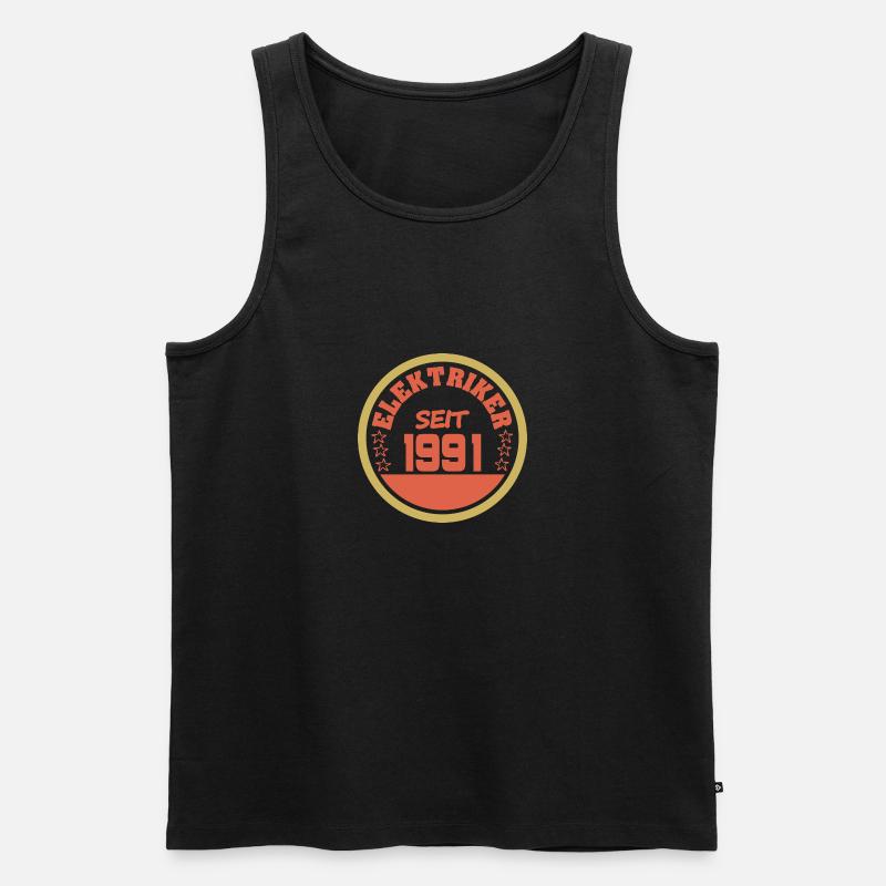 Elektriker 1991 - Männer Premium Bio Tank Top - Schwarz