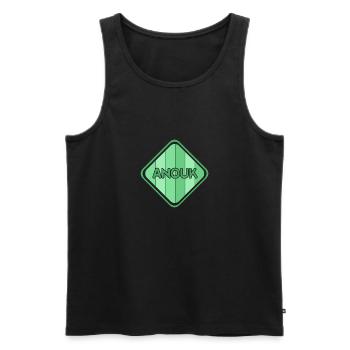 Mädchen Anouk - Männer Premium Bio Tank Top - Schwarz - Vorne - AI Model Male 178 light (178cm)