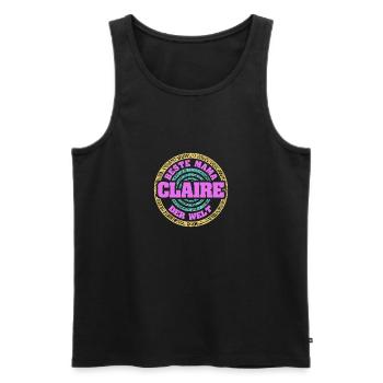 Mutter Claire - Männer Premium Bio Tank Top - Schwarz - Vorne - Michal (187cm)