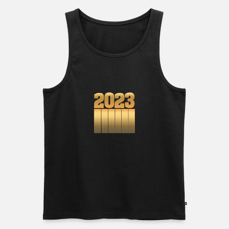 2023 - Männer Premium Bio Tank Top - Schwarz