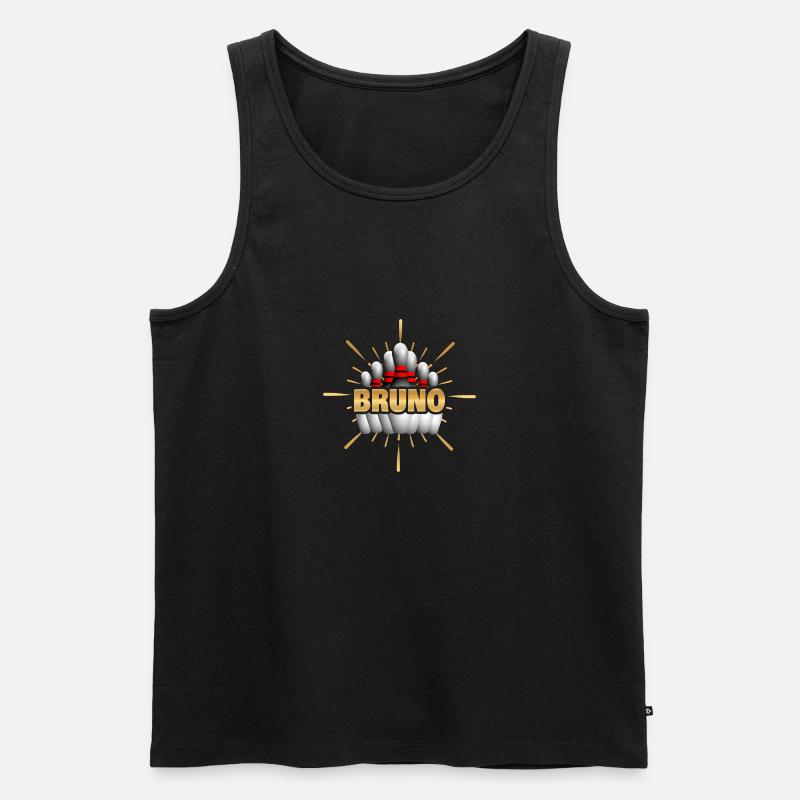 Bruno - Männer Premium Bio Tank Top - Schwarz