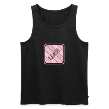 Luise - Männer Premium Bio Tank Top - Schwarz - Vorne - AI Model Male 178 light (178cm)