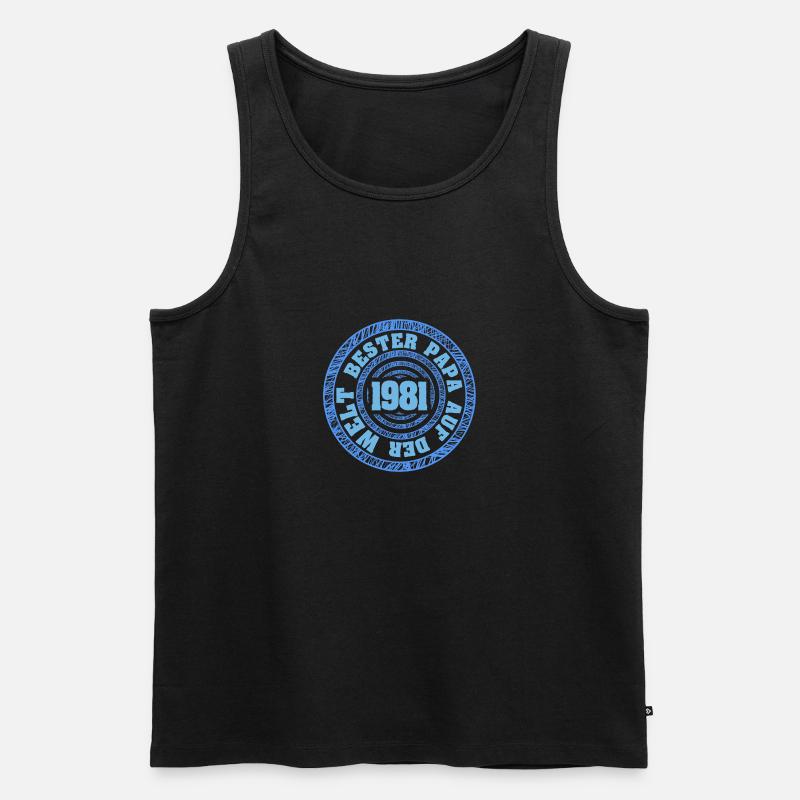 Vater 1981 - Männer Premium Bio Tank Top - Schwarz