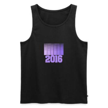 2016 - Men's Premium Organic Tank Top - black - Front - AI Model Male 178 light (178cm)