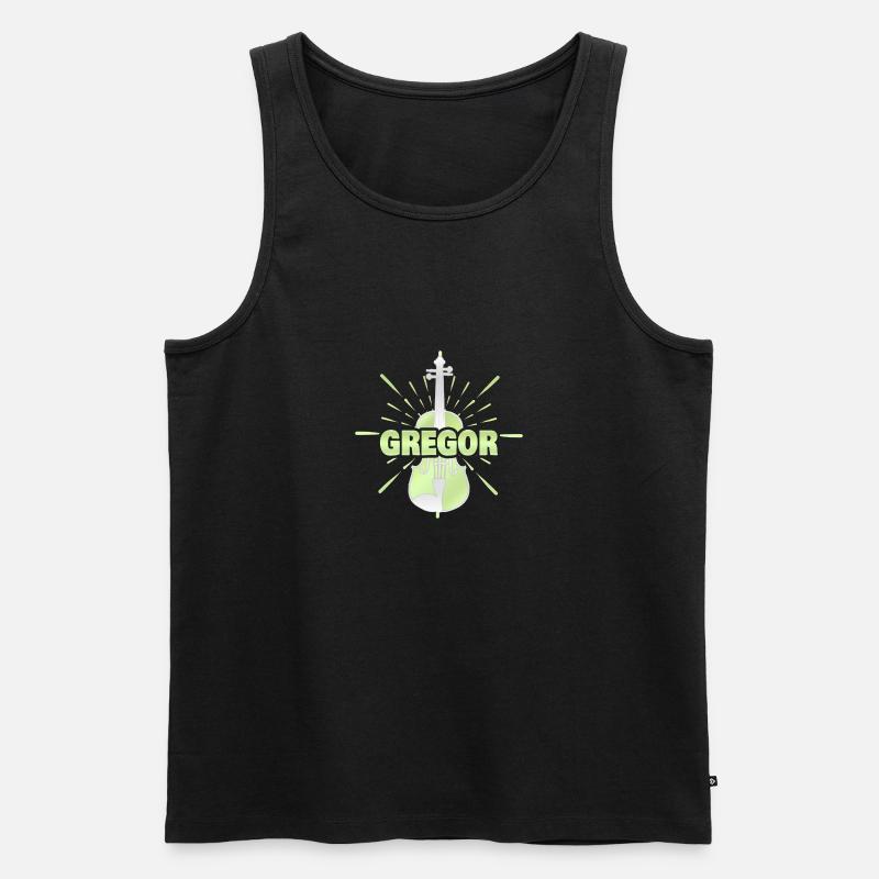 String instrument Gregor - Men's Premium Organic Tank Top - black
