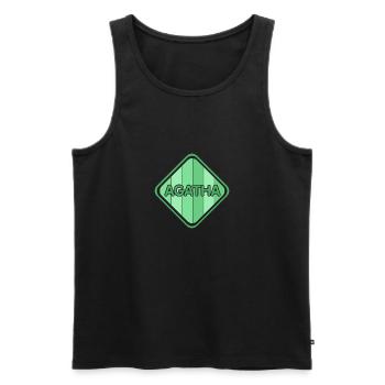 Mädchen Agatha - Männer Premium Bio Tank Top - Schwarz - Vorne - AI Model Male 178 light (178cm)