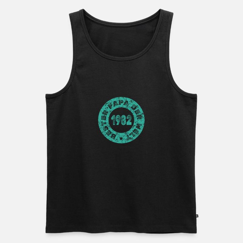 1982 - Männer Premium Bio Tank Top - Schwarz