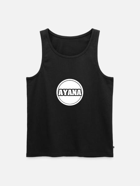 First name Ayana - Men's Premium Organic Tank Top - black