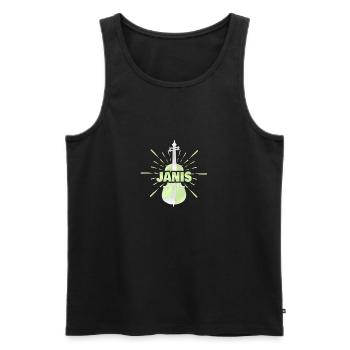 Geschenk für Janis - Männer Premium Bio Tank Top - Schwarz - Vorne - AI Model Male 178 light (178cm)