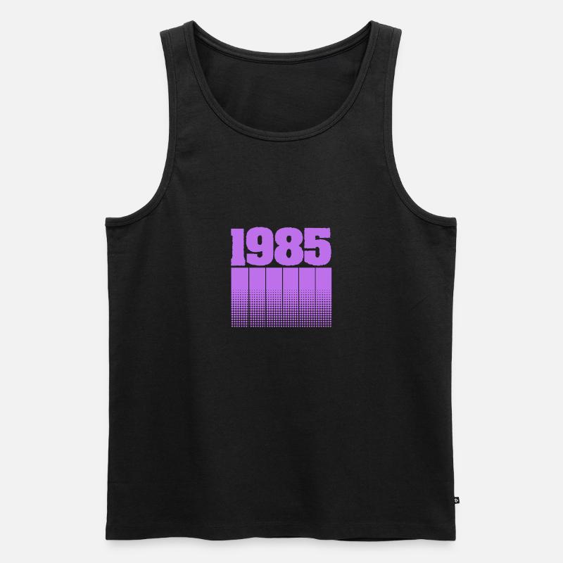 1985 - Männer Premium Bio Tank Top - Schwarz