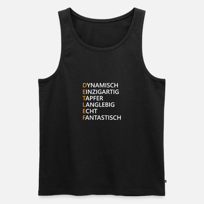 Detlef Name Geschenk - Männer Premium Bio Tank Top - Schwarz