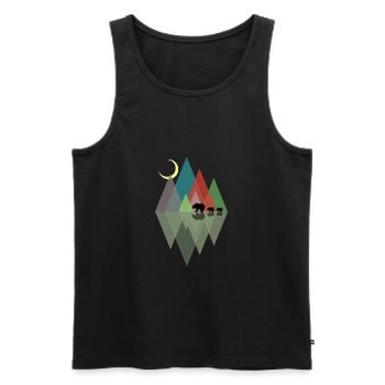 famille ours - Débardeur bio Premium Homme - noir - Devant - Michal (187cm)
