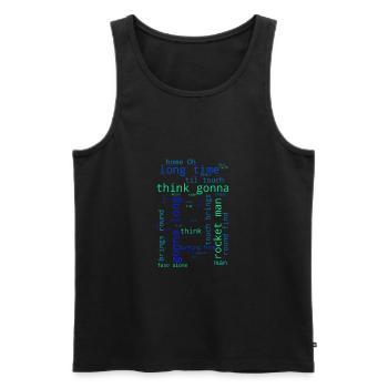 Rocket Man - Männer Premium Bio Tank Top - Schwarz - Vorne - AI Model Male 178 light (178cm)