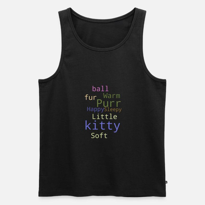 Soft Kitty - Männer Premium Bio Tank Top - Schwarz