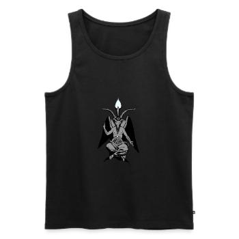 baphomet - Débardeur bio Premium Homme - noir - Devant - AI Model Male 178 light (178cm)