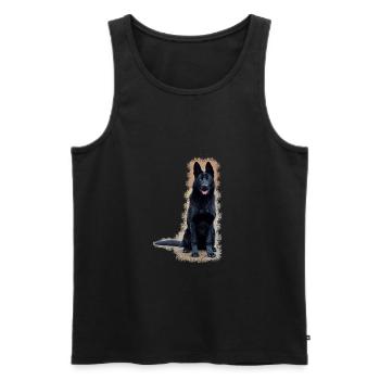 Black shepherd - Men's Premium Organic Tank Top - black - Front - AI Model Male 178 light (178cm)