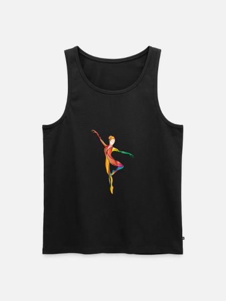 ballerine dansante aux couleurs vives - Débardeur bio Premium Homme - noir