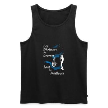 Je peux pas j'ai pêche pêche pêche pêche pêche - Débardeur bio Premium Homme - noir - Devant - Michal (187cm)